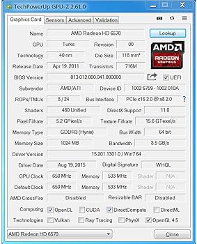Radeon HD 6570 ロープロファイルグラフィックスカード Amazon.com: QTHREE Radeon HD 6570 Low Profile Graphics Card,Dual