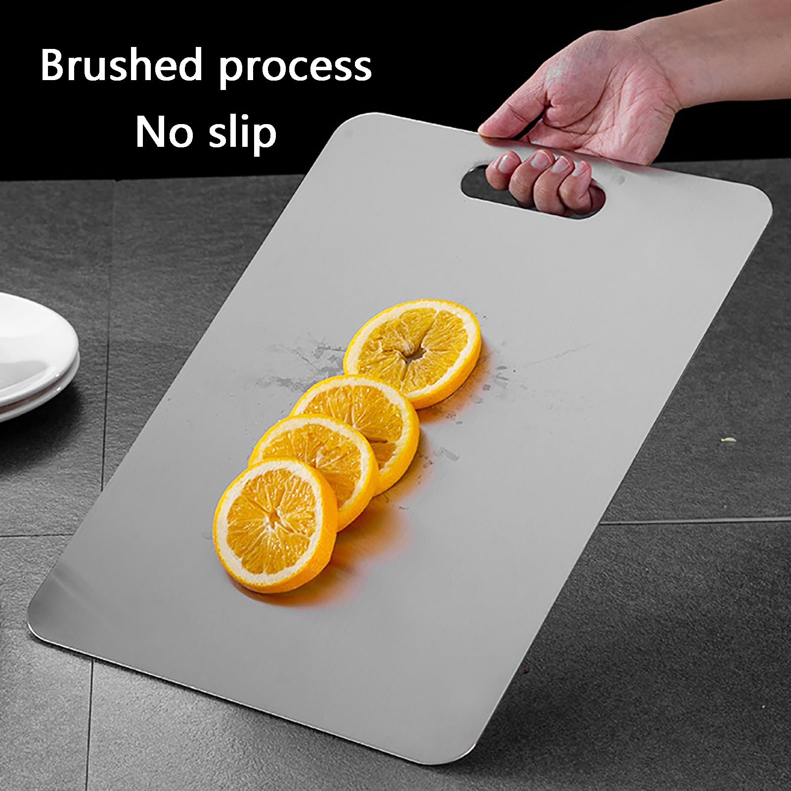 Tabla de cortar acero inoxidable 304, fácil limpiar(60 * 40cm/24 * 16in)