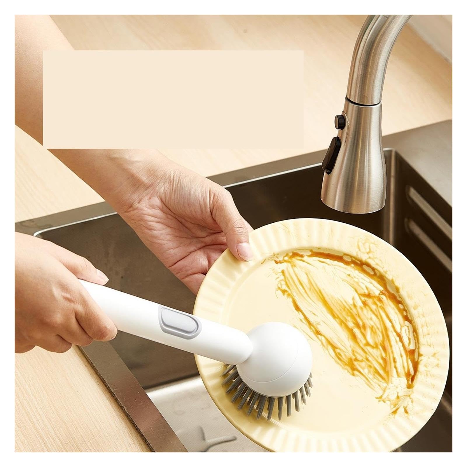 3pcs refillable Rotating Pot Brush pour Cuisine