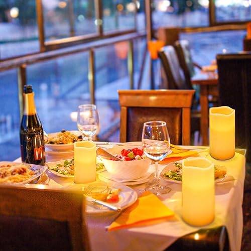 Miniatura 21 de YIWER Velas sin llama, D3.15 H6, paquete de 1 pilar de cera real, no de plástico, funciona con pilas, control remoto LED y función de temporizador