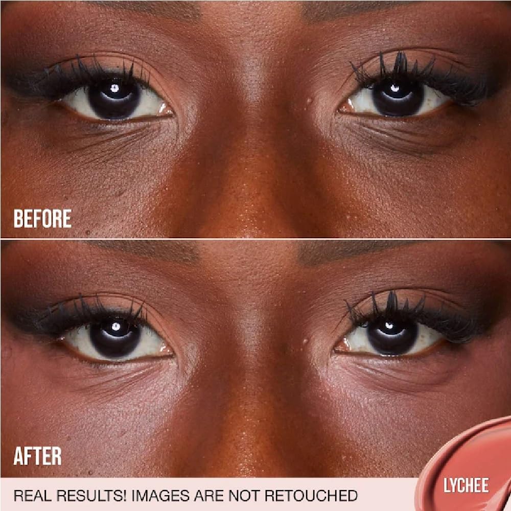 H.U.D.A BEAUTY #FAUXFILTER Under Eye Color Corrector 0.3 oz / 9 mL (Lychee, 0.3 oz / 9 ml) + Bonus Acne Patch (36 Pieces)