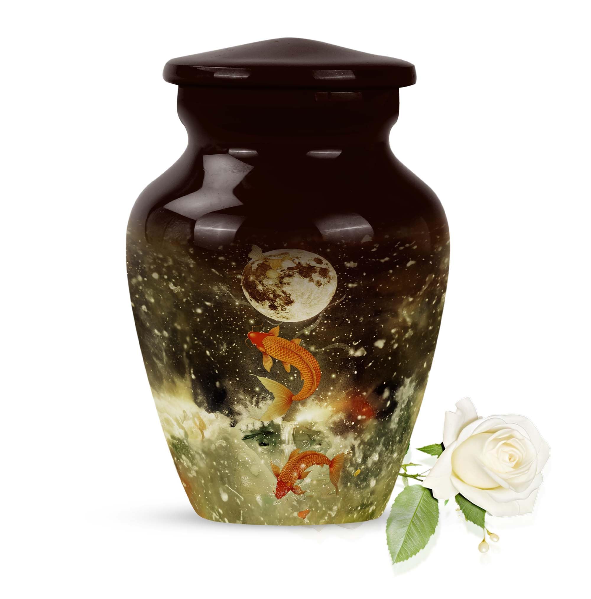 LEXFAY Fish - Urns for Mothers Ashes - Urns for Women Human Ashes - 3 Inch - Small Urns for Human Ashes Keepsake - Funeral Urns for Ashes - Urns for Women Human Ashes