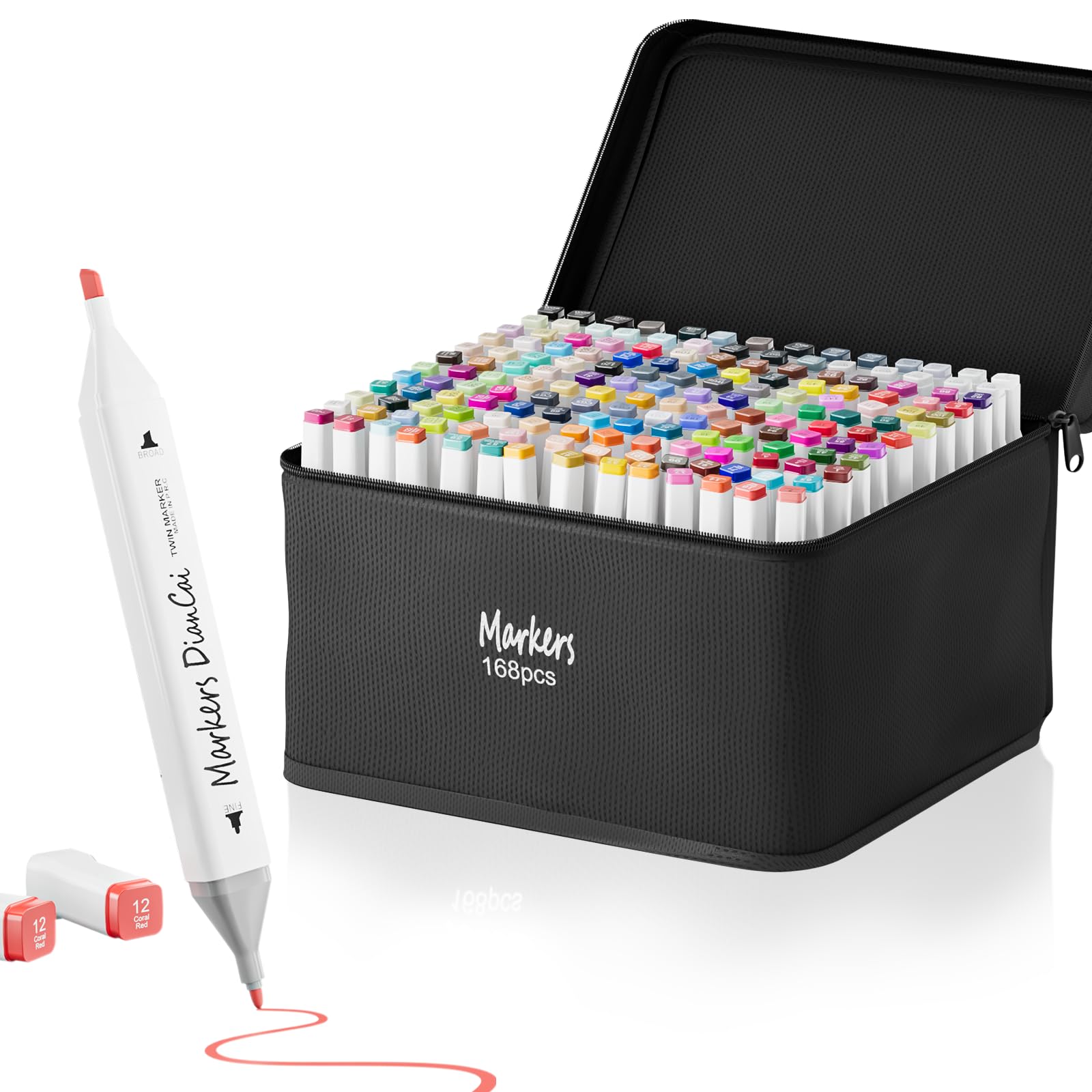 Amazon.com: RUN HELIX Alcohol Markers, 168 Colors Dual Tip Markers