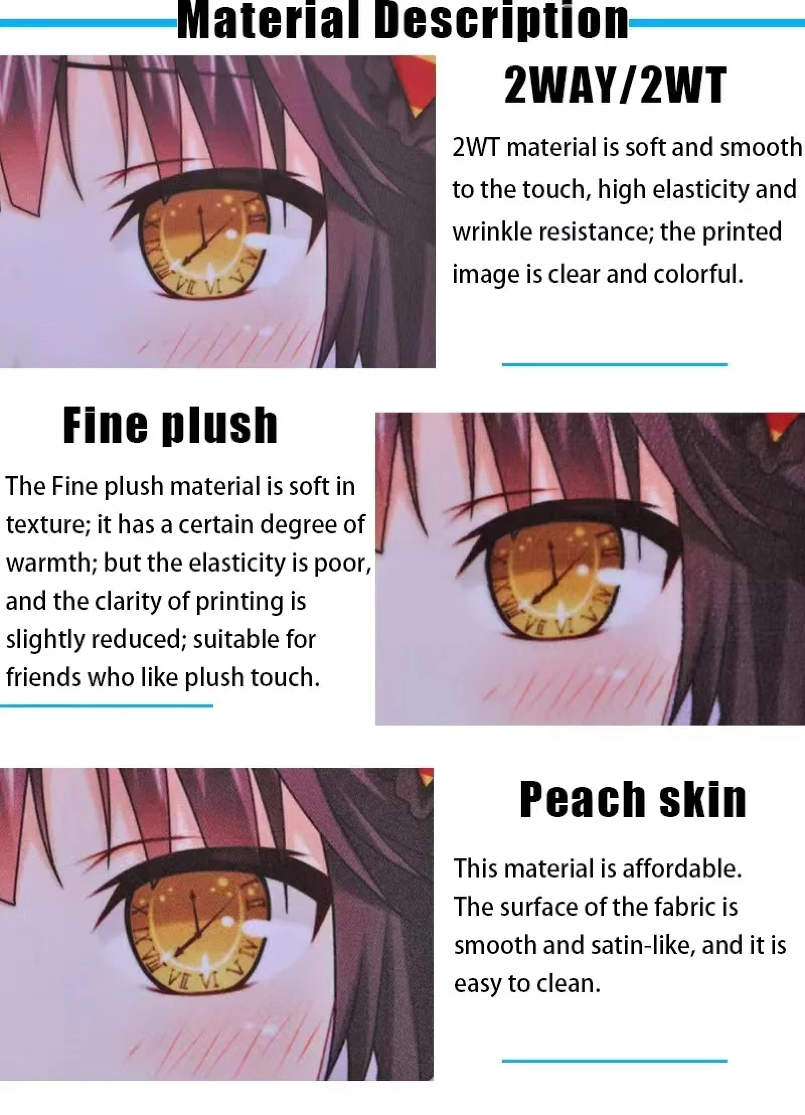 Dakimakura Anime Figure Pillowcase Copertina del personaggio Hu Tao che abbraccia la morbidezza perfetta della federa 50×150cm baby velvet （Anime-33）