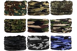 Camo Neck Gaiters for Men Hunting - Face Scarf Bandana Tube Cover Headwear Balaclava Headband