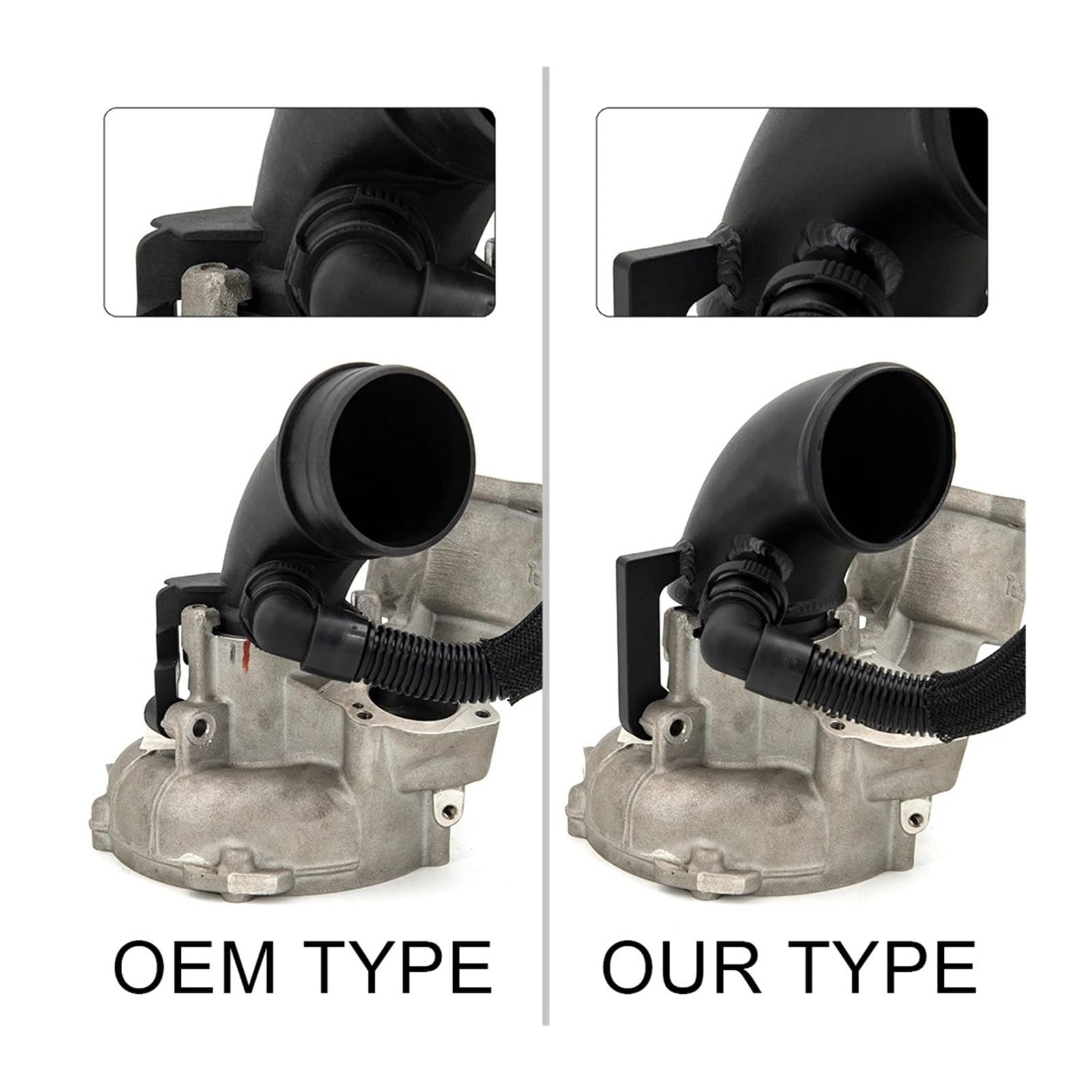 Valvola EGR Ricircolo Gas Scarico Per VW Golf MK7 R Per Il 2015 + Per V8 MK3 A3 S3 Per TT EA888 3gen Turbo Aspirazione Gomito Silenziatore Eliminare Con Tubo In Silicone
