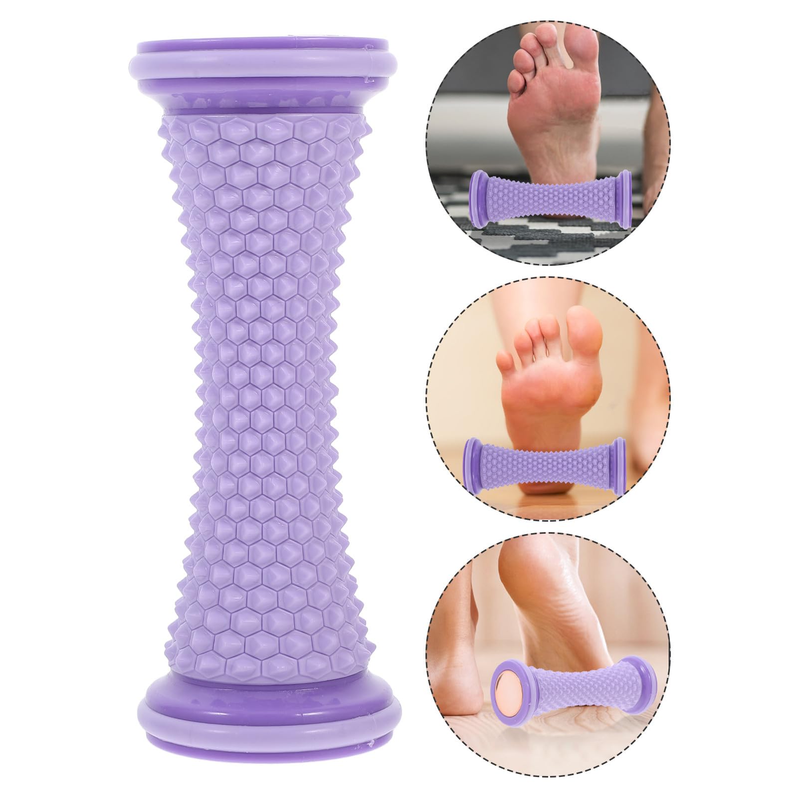 2 Stück Fußrollenmassagegerät aus Tpr und Pvc mit Tragbarem Design der Durchblutung Manuelles Fußmassagerolle für Fußsohlenmassage und Fuß Yoga Training