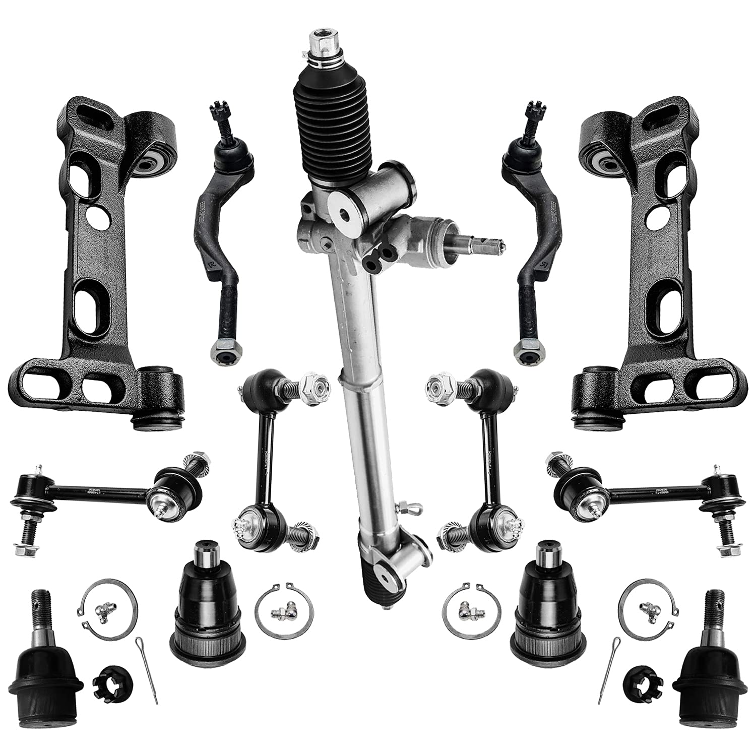 Detroit Axle - 13pc Front End Kit for Buick Rainier Chevy Trailblazer EXT