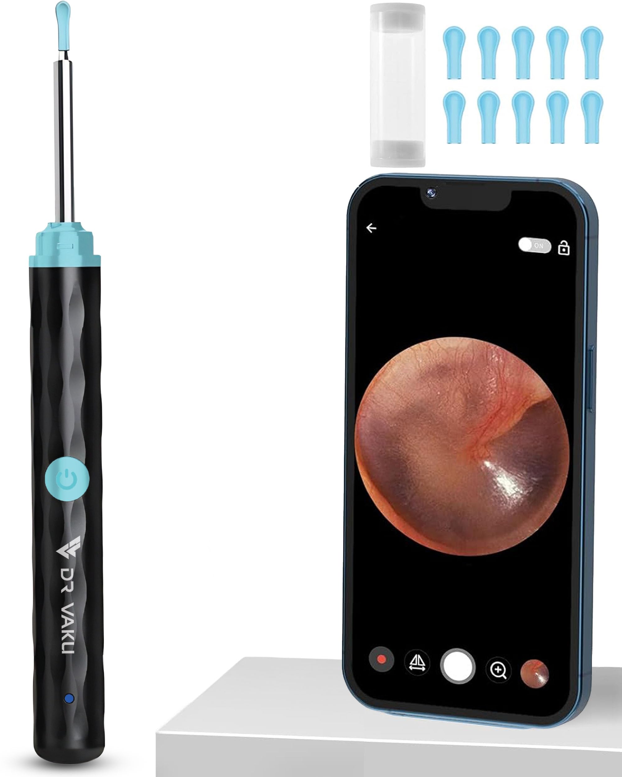 Dr Vaku® Earocam Earwax Removal Tool Kit with HD Camera Wifi Connection & 6 LED Lights Endoscope Tool Ear Cleaner for iOS & Android + 10 Silicone Tips Free- Black (B0CSCT976H) Amazon Price History, Amazon Price Tracker