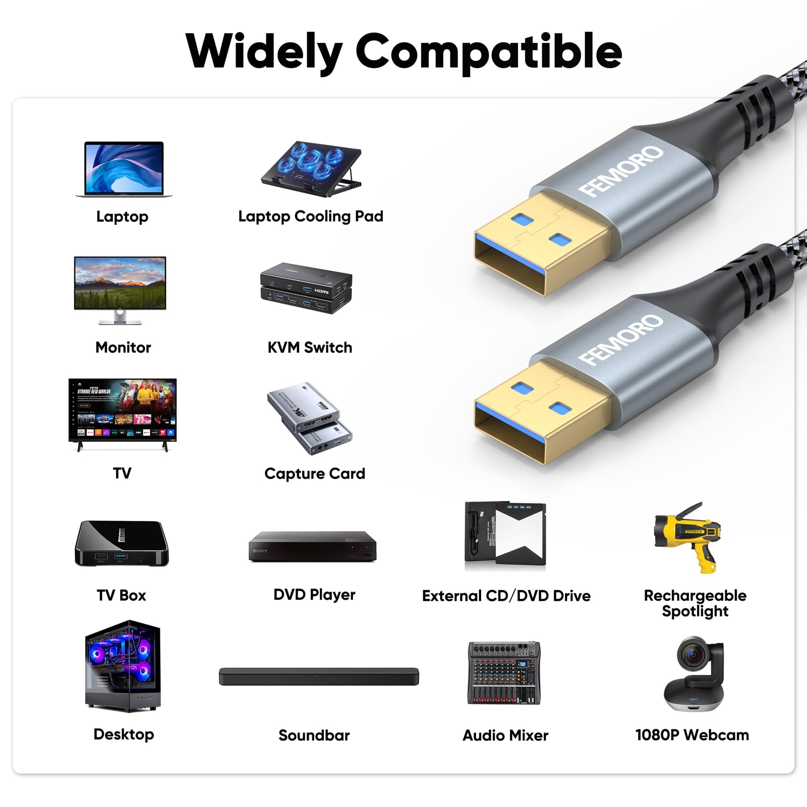 USB 3.0 a USB 3.0 FE082 (3 piedi, 2)