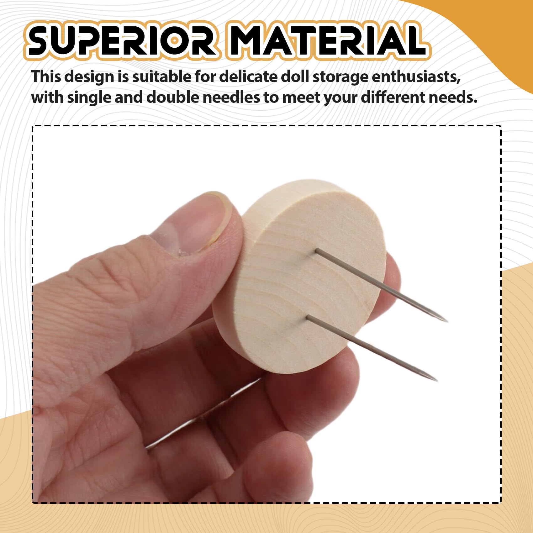 Supporto per Bambola all'Uncinetto 12 Pezzi in Feltro e Legno per Action Figure