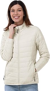 Damen Steppjacke Leichte Warme Packbare Übergangsjacke Puffer Jacke für Frauen Gefüttert Weiche Steppmantel Quilted Coat für Freizeit Wandern Reisen Outdoor