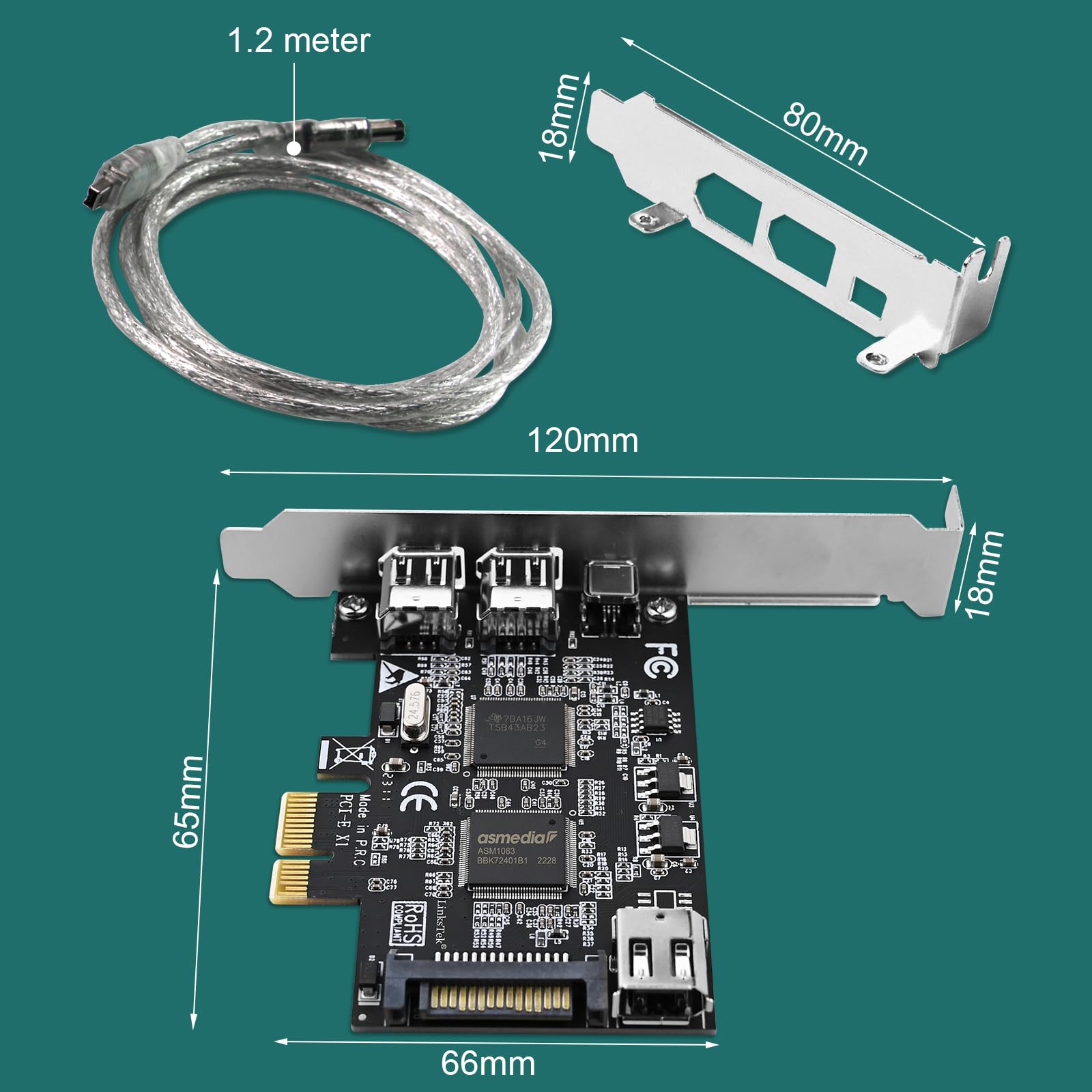 PCIE Firewire Card - Connect Legacy Devices -8 PCIE Firewire Card - Connect Legacy Devices -8