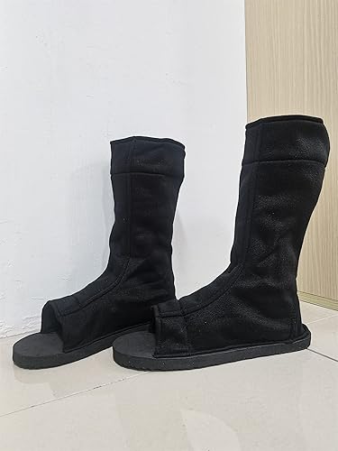Miniatura 3 de ZNZXYCOS Botas altas de cosplay de anime de tamaño estadounidense, zapatos negros, accesorios de Halloween para adultos y niños