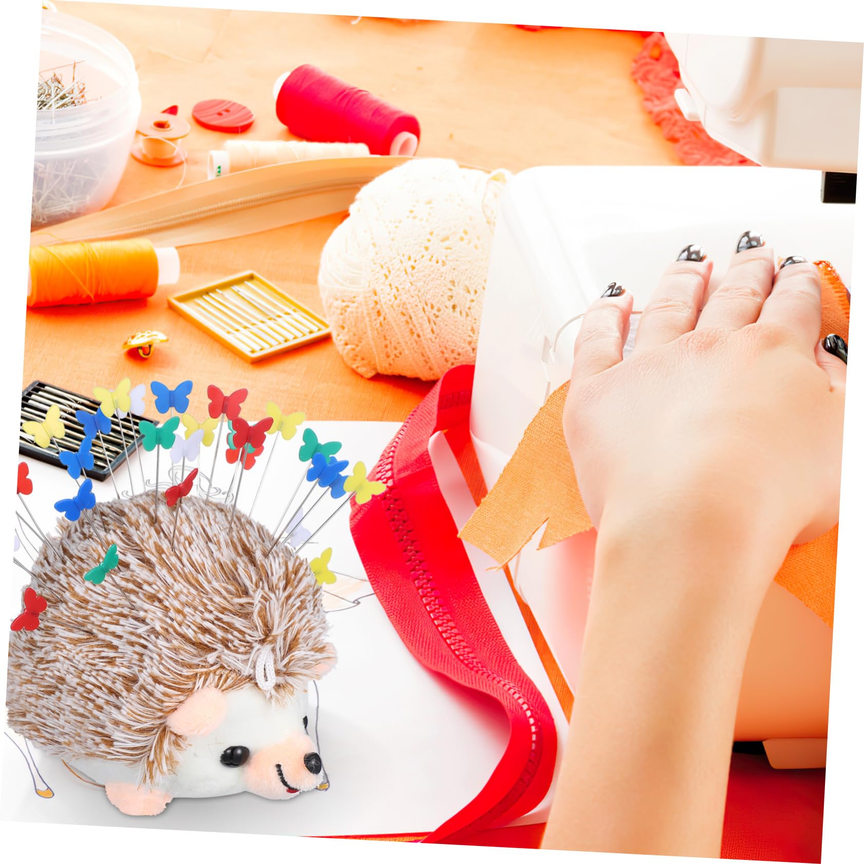 DOITOOL 3 Series Alfileres Rectos con Cojín Erizo Y Manualidades Y Almacenamiento Práctico 100 Piezas X 3