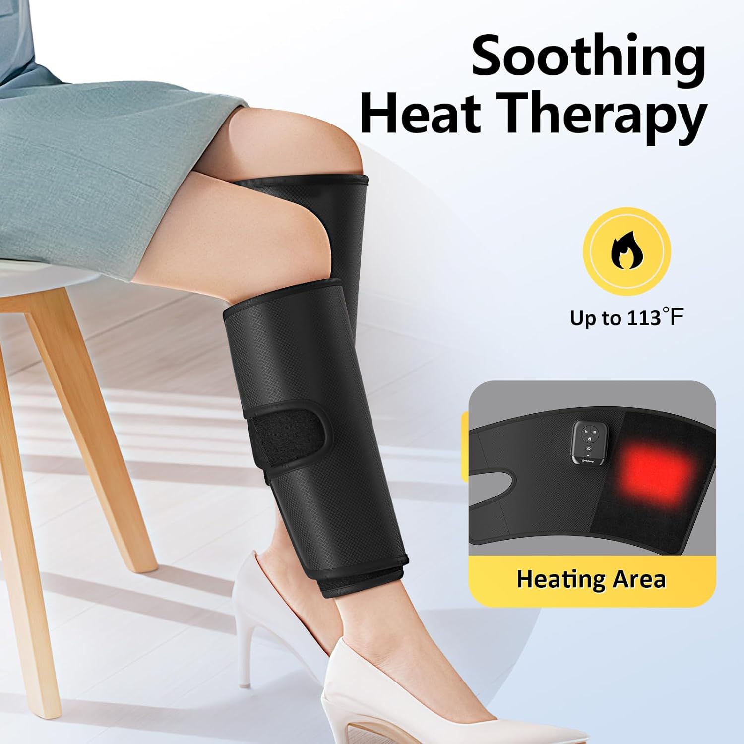 Comfytemp Cordless Calf Massager for Circulation and Pain Relief, FSA Eligible HSA Portable Leg Massage with Heat and Compression, Birthday Gift for Men Women Seniors, Recovery for RLS, Edema, Muscles - Image 9