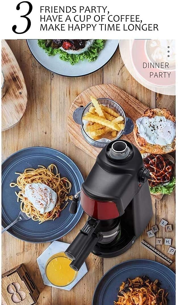 Vaporizador de Leche Batidora de Leche Calentador de Leche Máquina de café exprés, vaporizador, cafetera, máquina de capuchino con varita de espumador de leche para uso en el hogar y la oficina LS