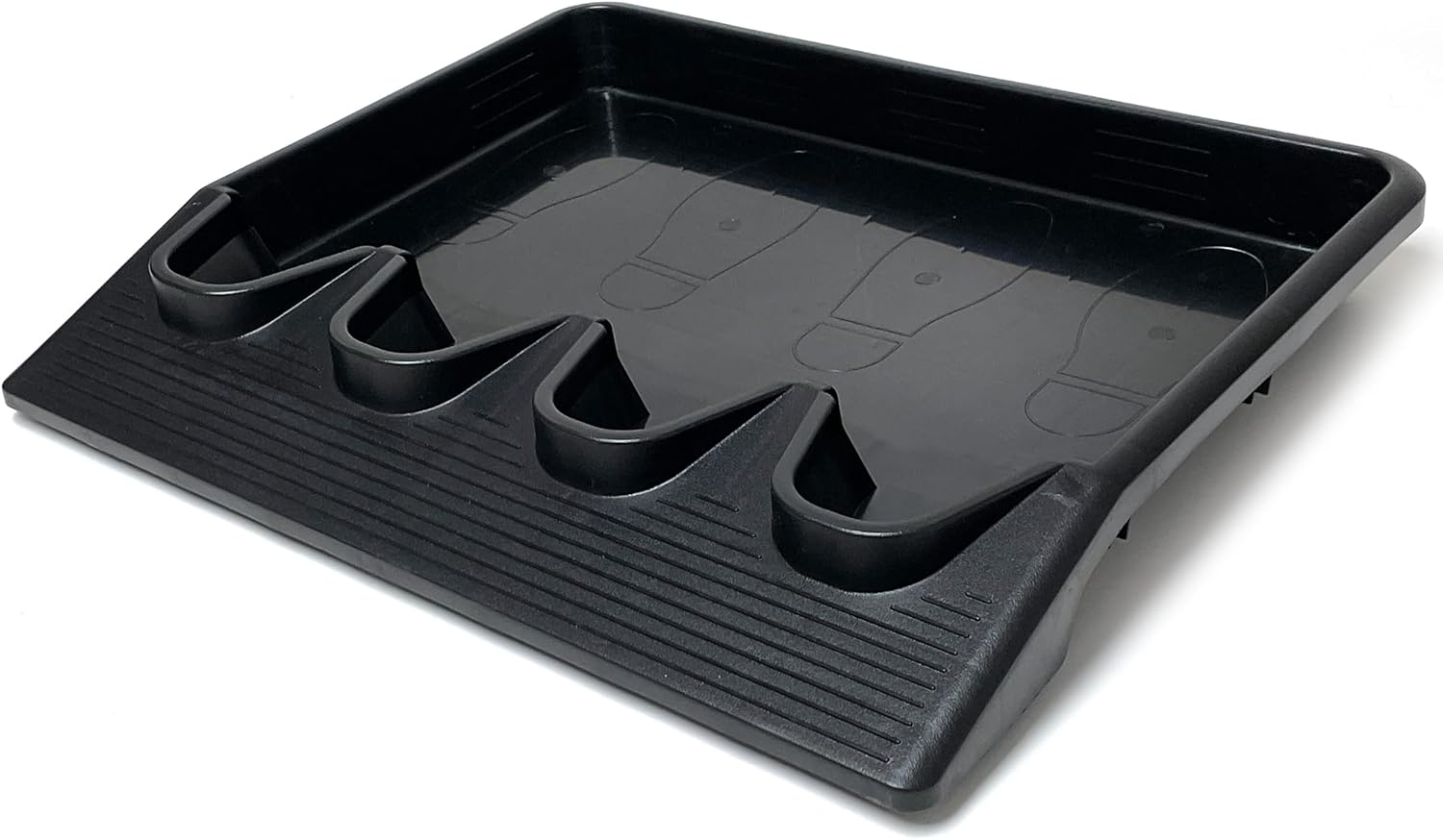 Boot Jack Tray for 2 Pairs – Dual Shoe Remover and Waterproof Boot Mat – Heavy Duty No Bend Boot Puller and Entryway Tray for Mud and Snow Control (Large (2 Pairs))