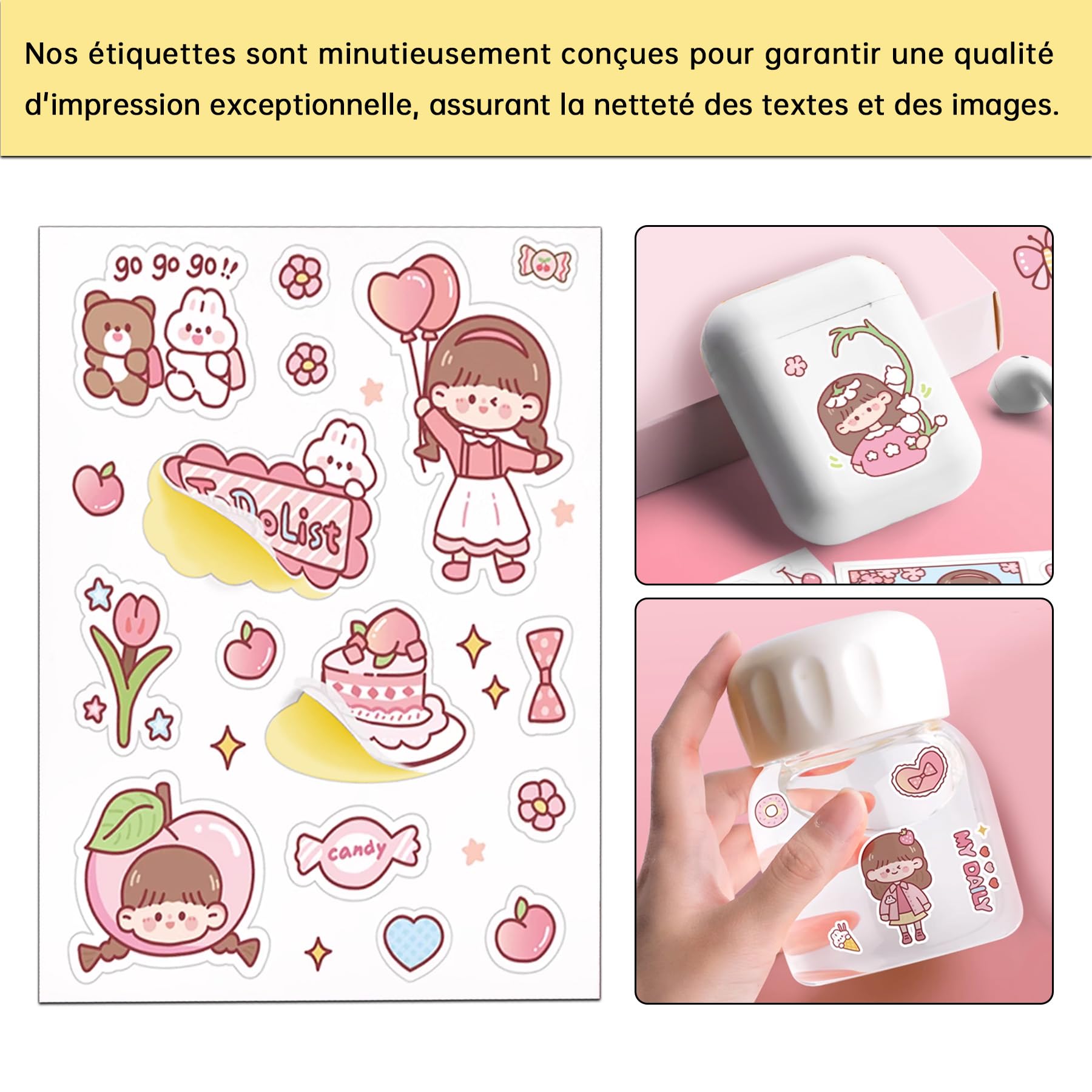 Brelet 40 Feuilles Papier Autocollant A4 Mat Blanc - Étiquettes Imprimables Laser Et Jet D'Encre