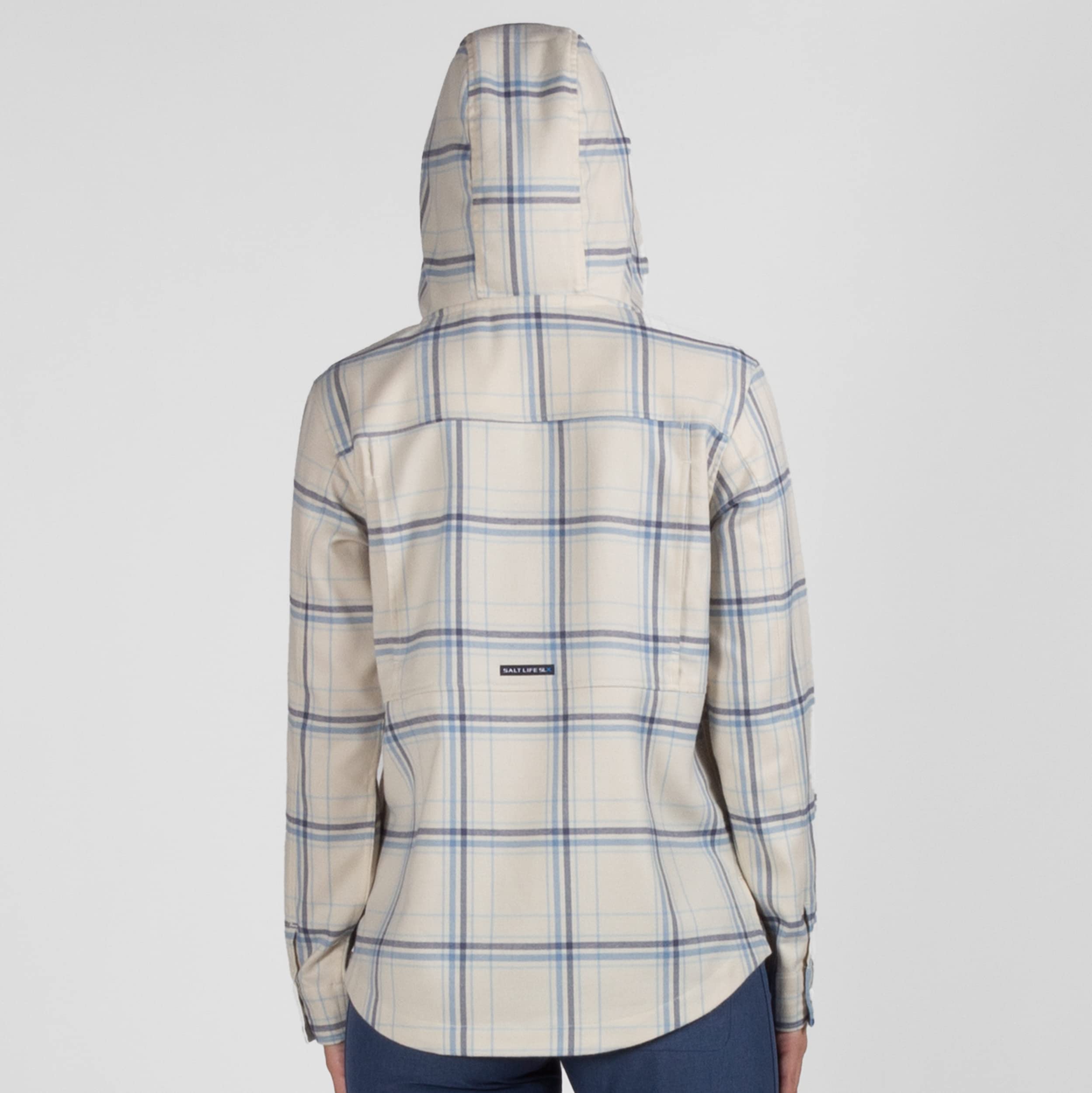 Salt Life Ahoy-Sudadera Ligera de Manga Larga SLX, Ajuste Clásico con Capucha Mujer