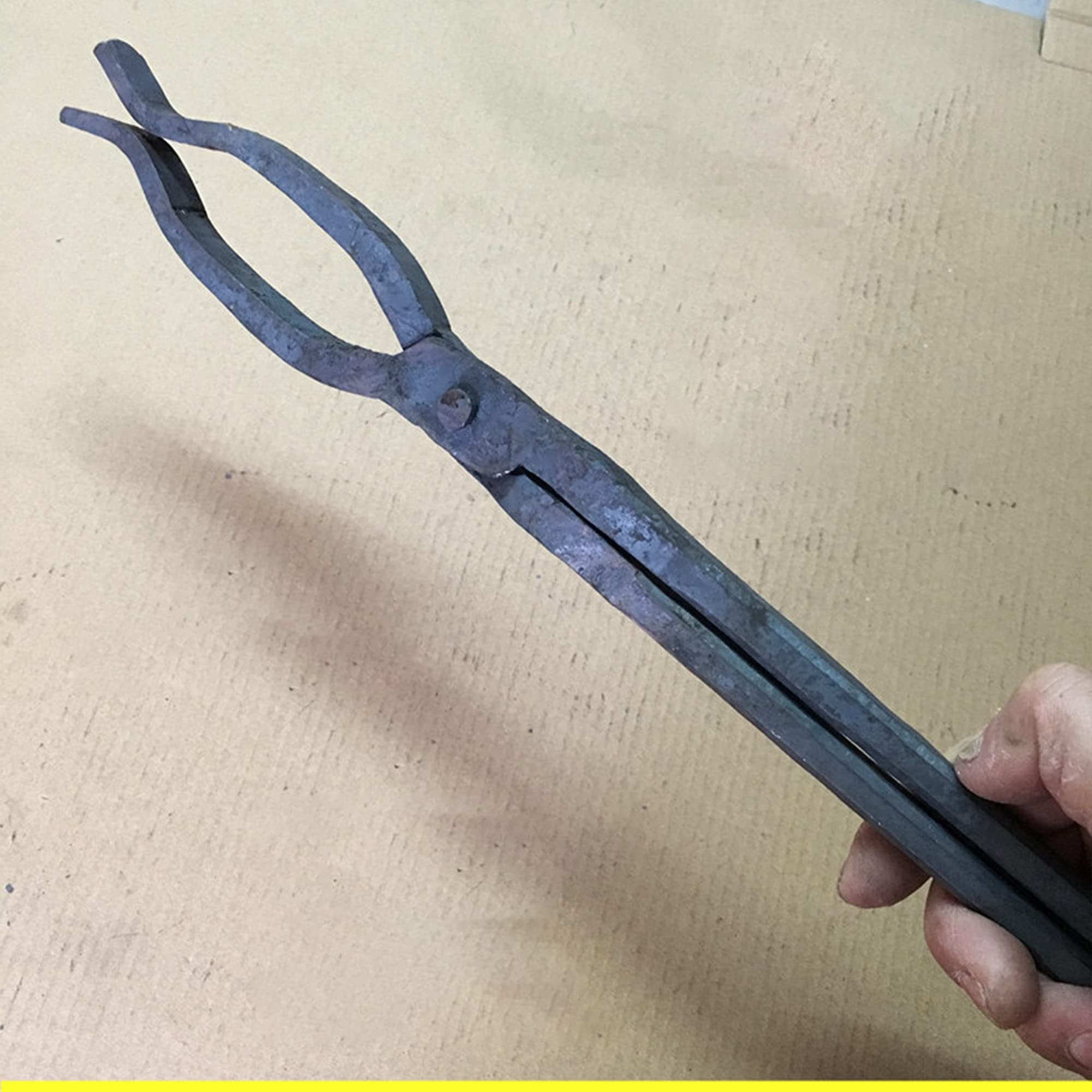 Tenaza de forja Pinzas de herrero compensadas para la fabricación de cuchillos de yunque 500mm de longitud Tenaza de forja se puede calentar Herrero Ingeniero