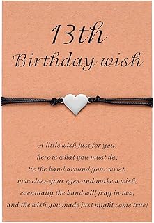 Birthday Wish Bracelet, Turning 13th 14th 15th 16th 17th 18th 19th 20th 21st 30th 40th 50th Birthday Present for Him Her