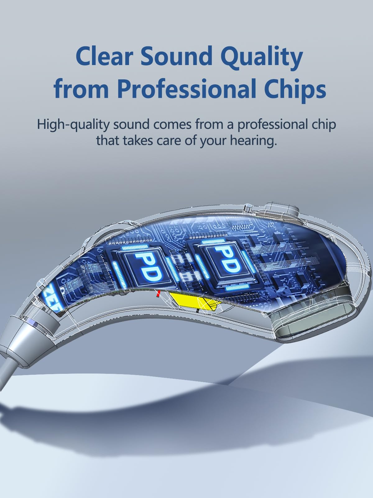 Larksound Hearing Aids for Seniors, Nearly Invisible Rechargeable Digital Hearing Amplifiers with Noise Cancellation for Adult Hearing Loss, Behind-the-ear Hearing Amplification, Control Easily, 24