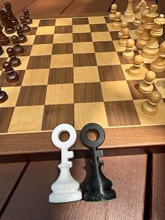 Pass Piece™ Official Set (2 pcs, Black & White) – The First Chess Piece for Skipping a Move, ChessWithPass™ Accessory