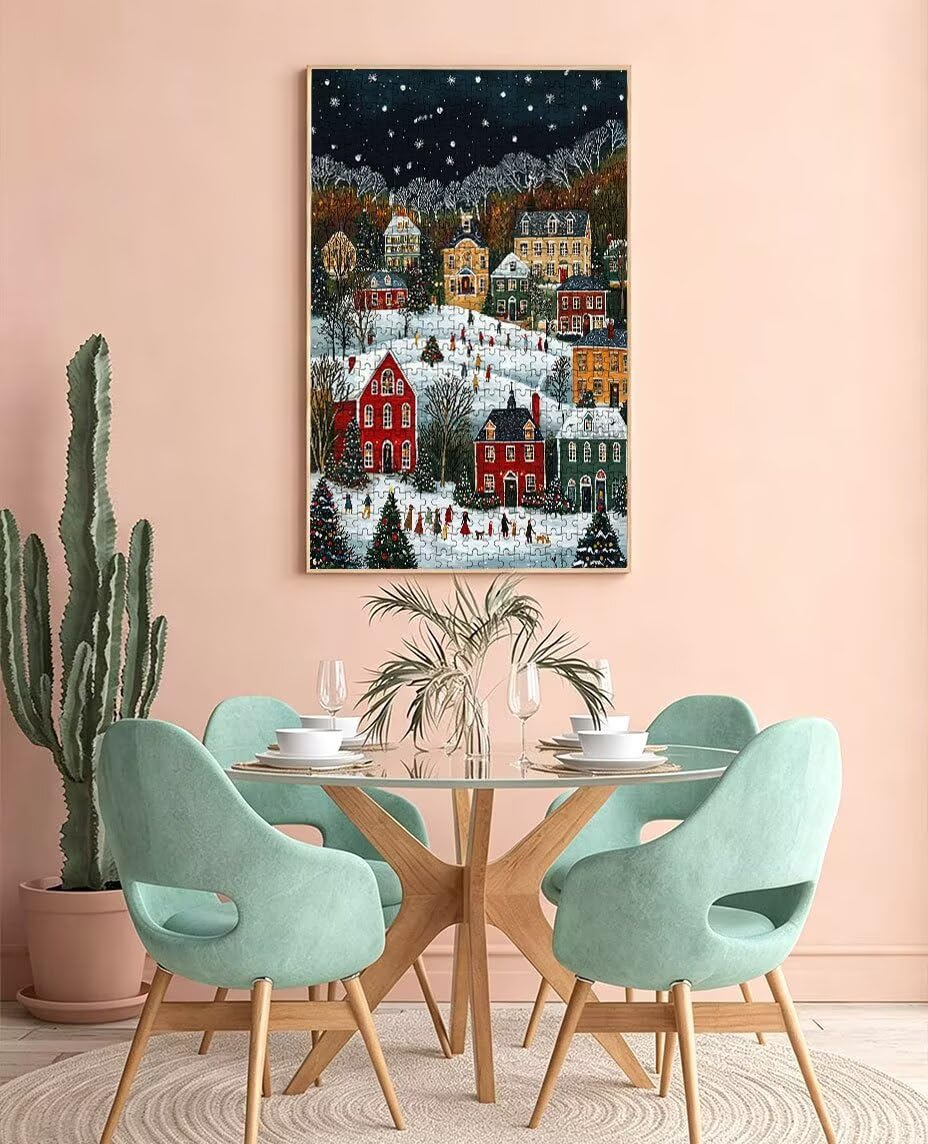 Puzzle 2000 Pezzi Vista Di Natale 3D Puzzle per Adulti Impegnativo, Educa Puzzles Artistico, Divertente E Stimolante Puzzles Decorativo per La Famiglia, Regalo e Decorazione Pareti BXHZW6-822