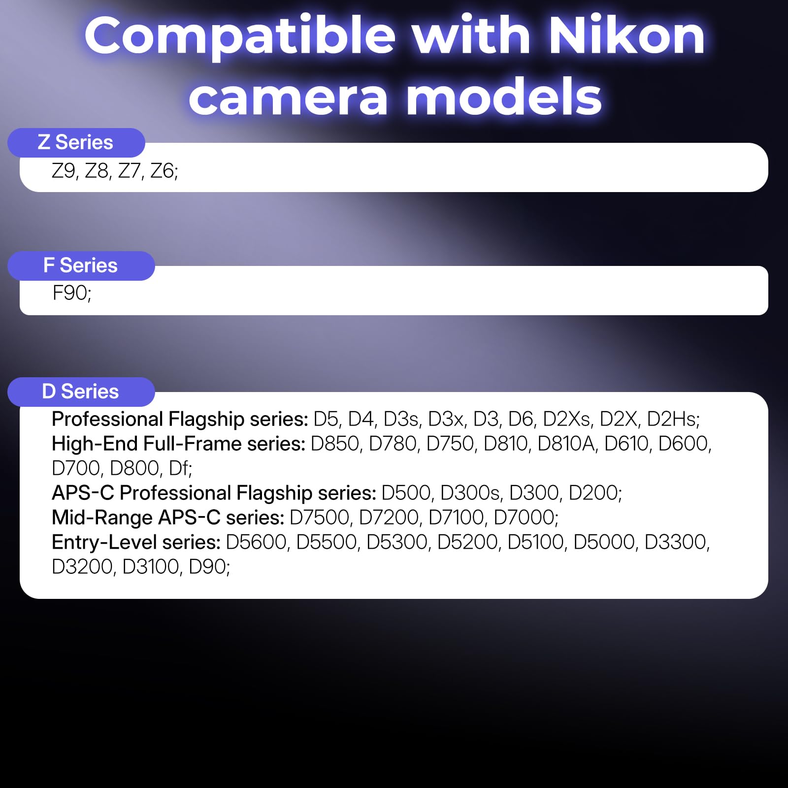 Hanpusen Intervalómetro inalámbrico recargable para cámara Nikon, temporizador y disparador remoto, control remoto para Nikon