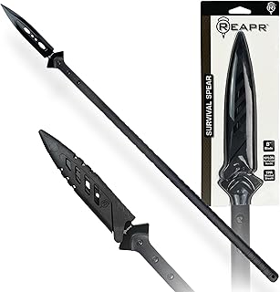 Reapr Survival Spear – 44″ Fixed-Blade Throwing Spear with Double‑Edge Stainless Steel Head & Snap Sheath