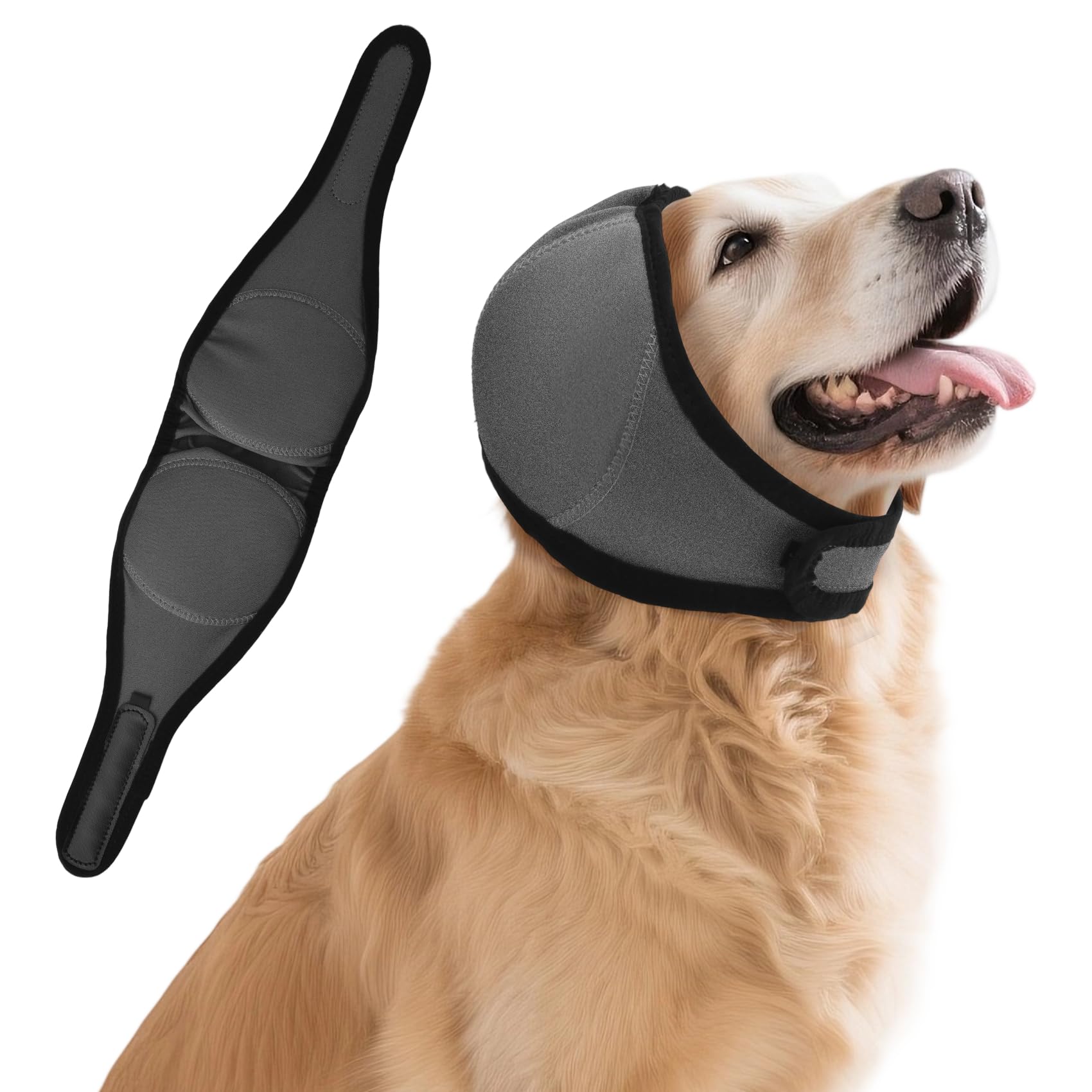 Cache-oreilles pour chien élastique lors des visites chez le vétérinaire M