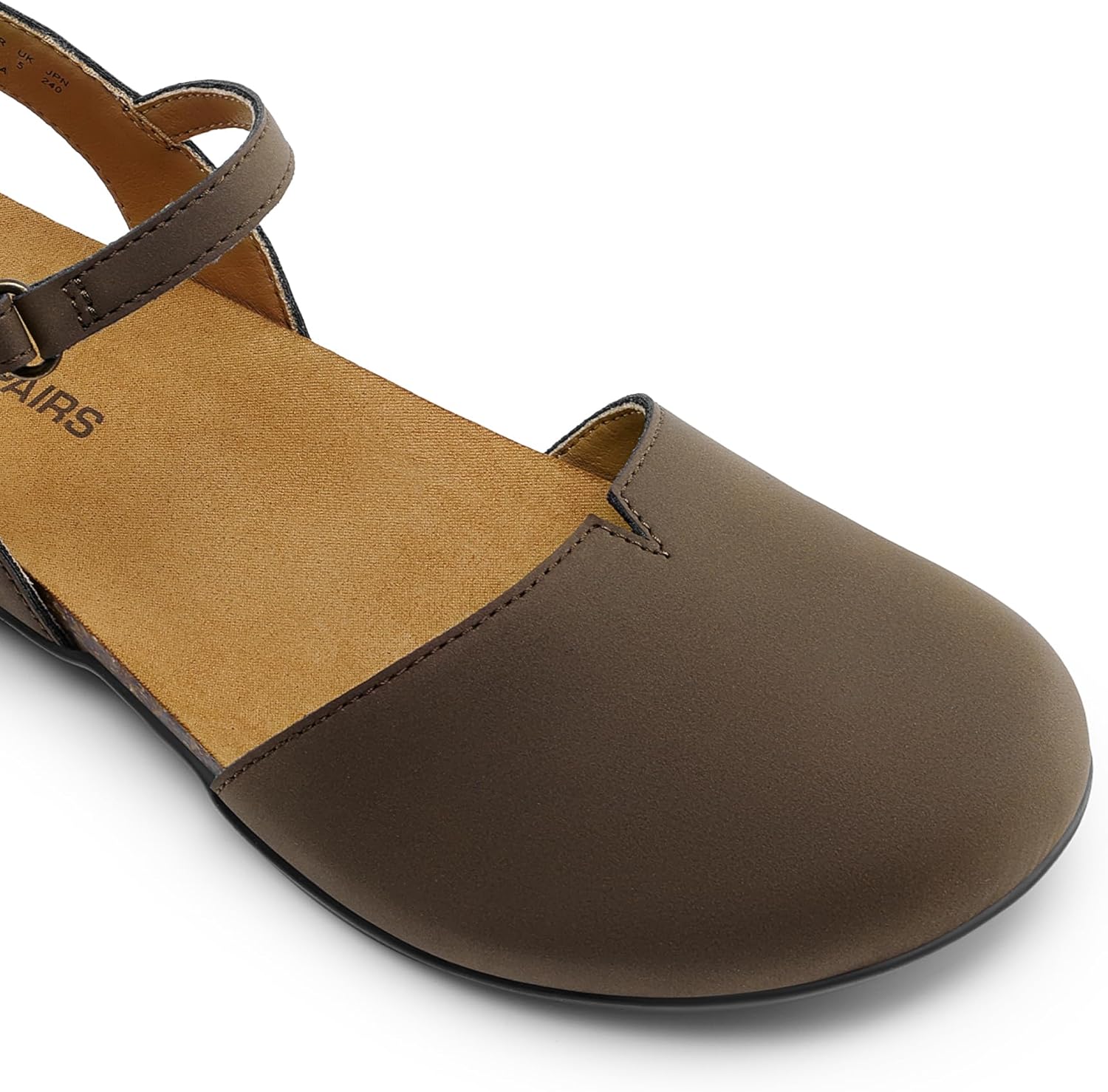 DREAM PAIRS Women's Closed Toe Sandals Arch Support Comfort Cork Footbed Flat Sandals Summer Shoes - Image 6