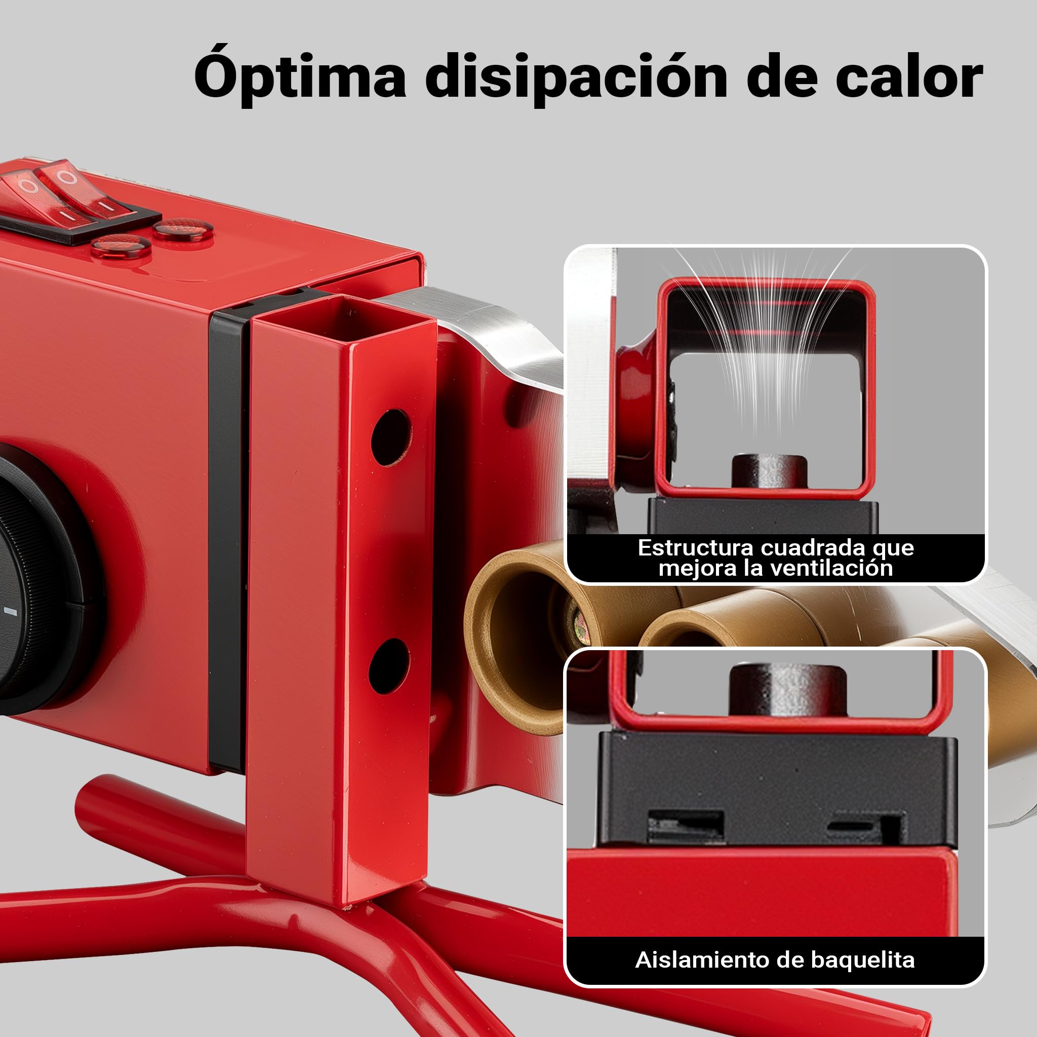 Soldador tubos PE Soldadura polipropileno PPR Soldador plástico termofusión Fundir tubería plástico