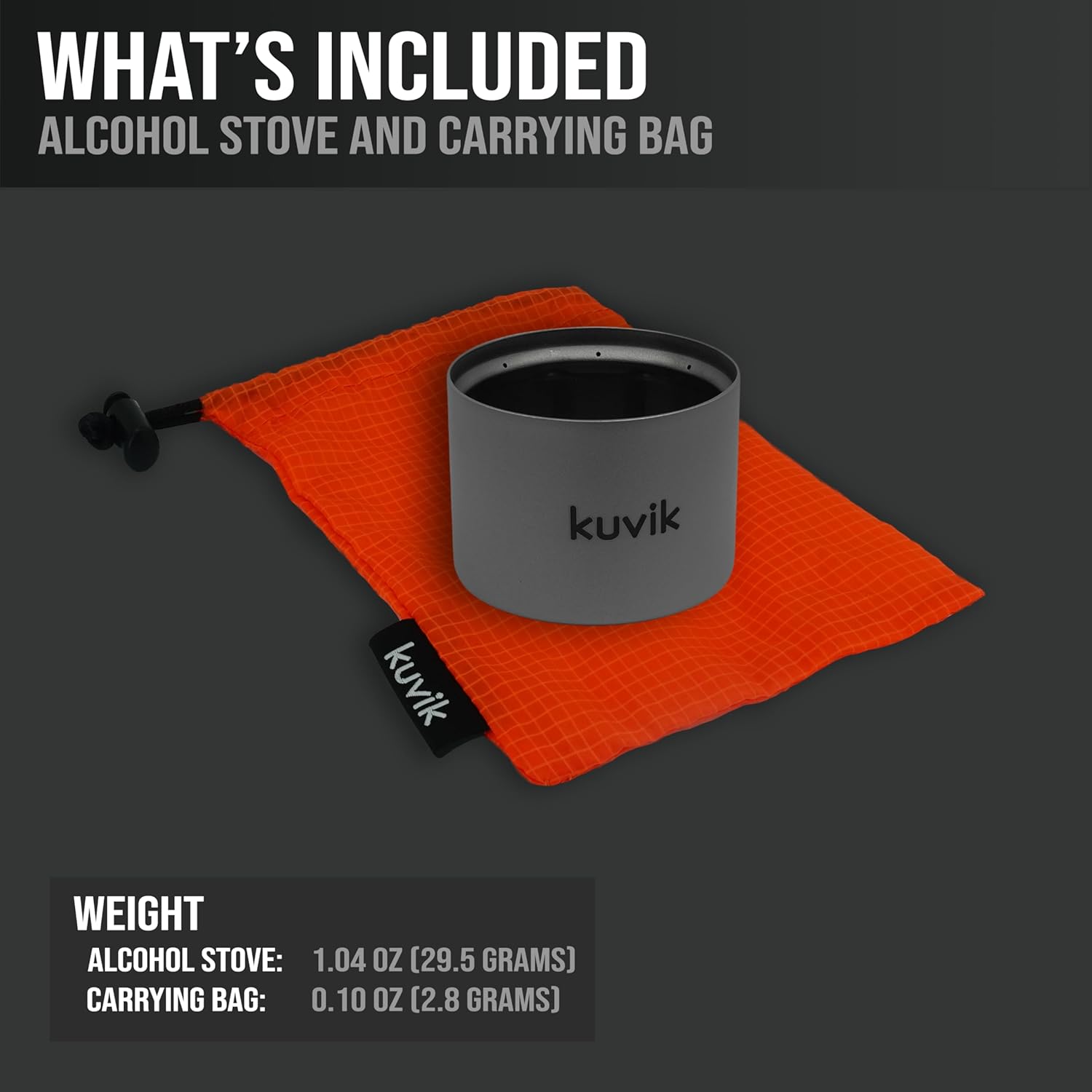 Kuvik Micro Titanium Siphon Alcohol Stove - Ultralight and Compact Stove for Backpacking, Camping, and Survival