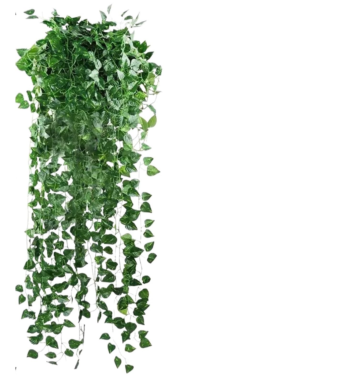 Enredadera Artificial de Hiedra Guirnalda de hiedra artificial de 2 m, 24 unidades, plantas colgantes de enredaderas falsas, hojas verdes for decoración de fiestas y bodas con temática de jungla para