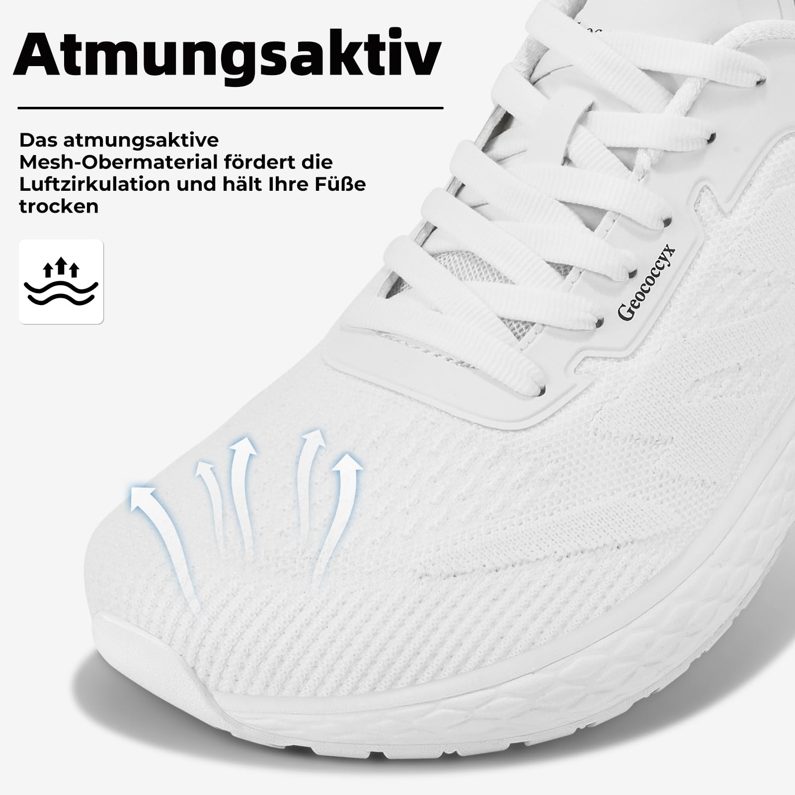 Sportschuhe Herren Breite Zehenbox Sneaker Atmungsaktiv rutschfest für Alltag und Outdoor