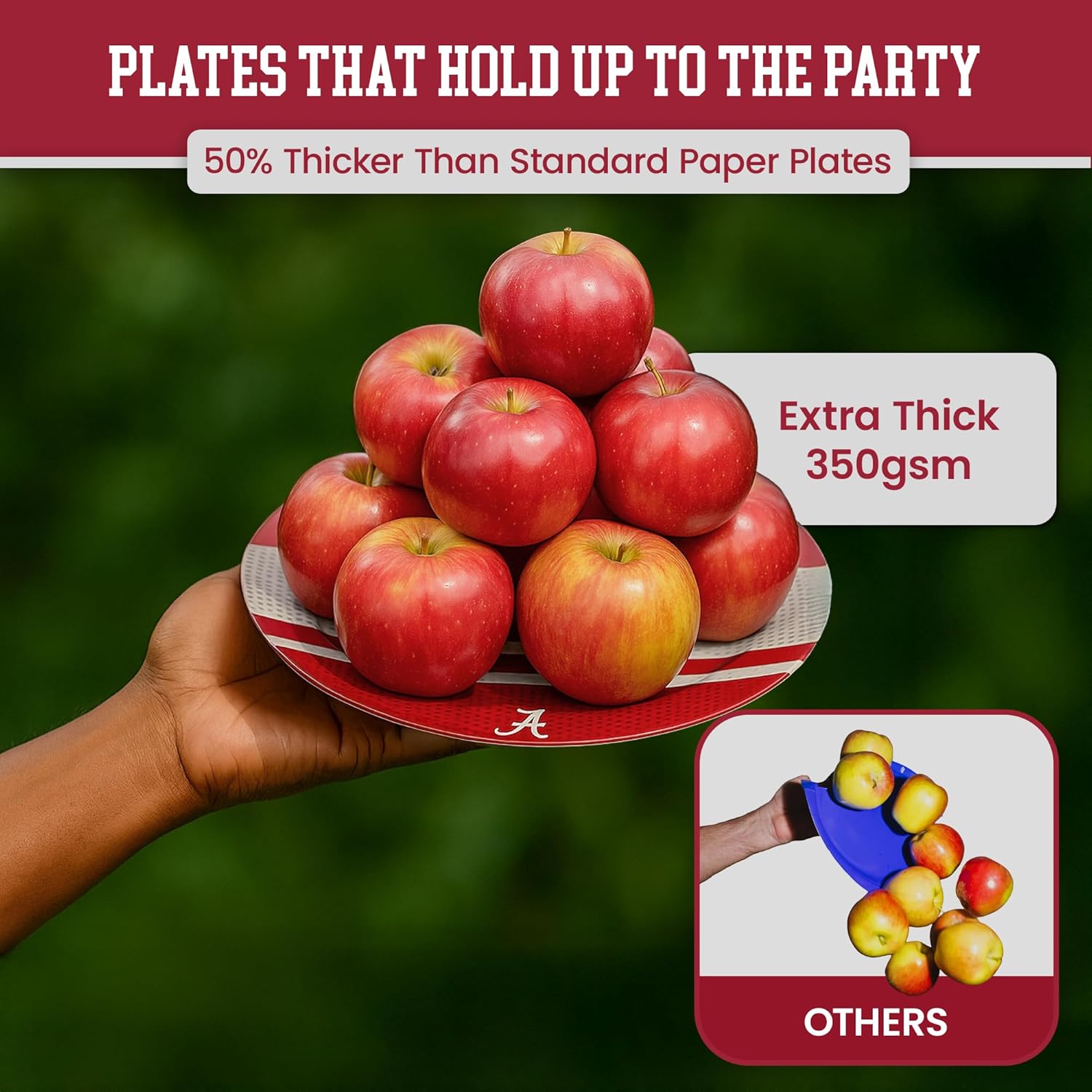 Havercamp University of Alabama Party for 24. Includes 24 Lg. Plates & 32 Luncheon Napkins. Party with Big Al! For Graduation, Tailgate, Birthday, or any Roll Tide Event