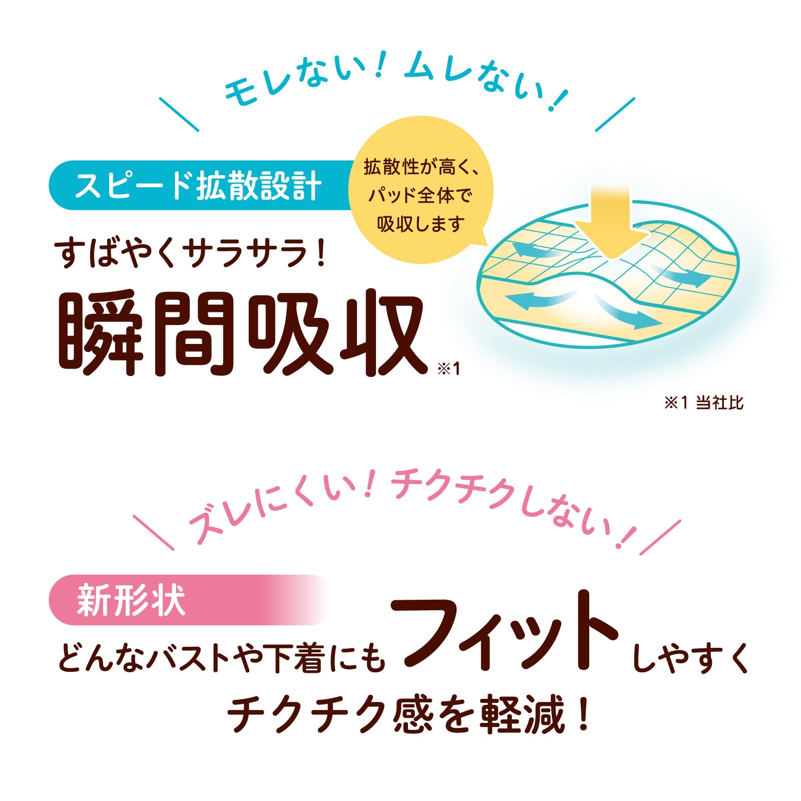 ChuChu(チュチュ) 母乳パッド サラリラ 132枚入 ストレスフリーな使いごこち モレ・ムレ安心 弱酸性シート 使い捨て 母乳パット 白 フリーサイズ 日本製 - 5