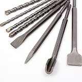 17PCs SDS Plus Masonry Drill Bits with Chisels - 4