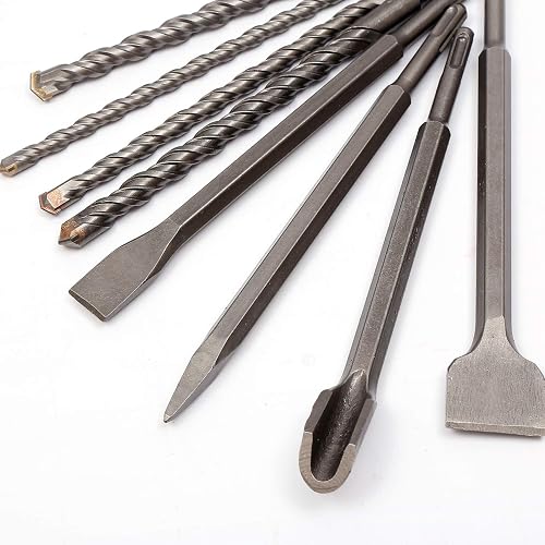 17PCs SDS Plus Masonry Drill Bits with Chisels - 4