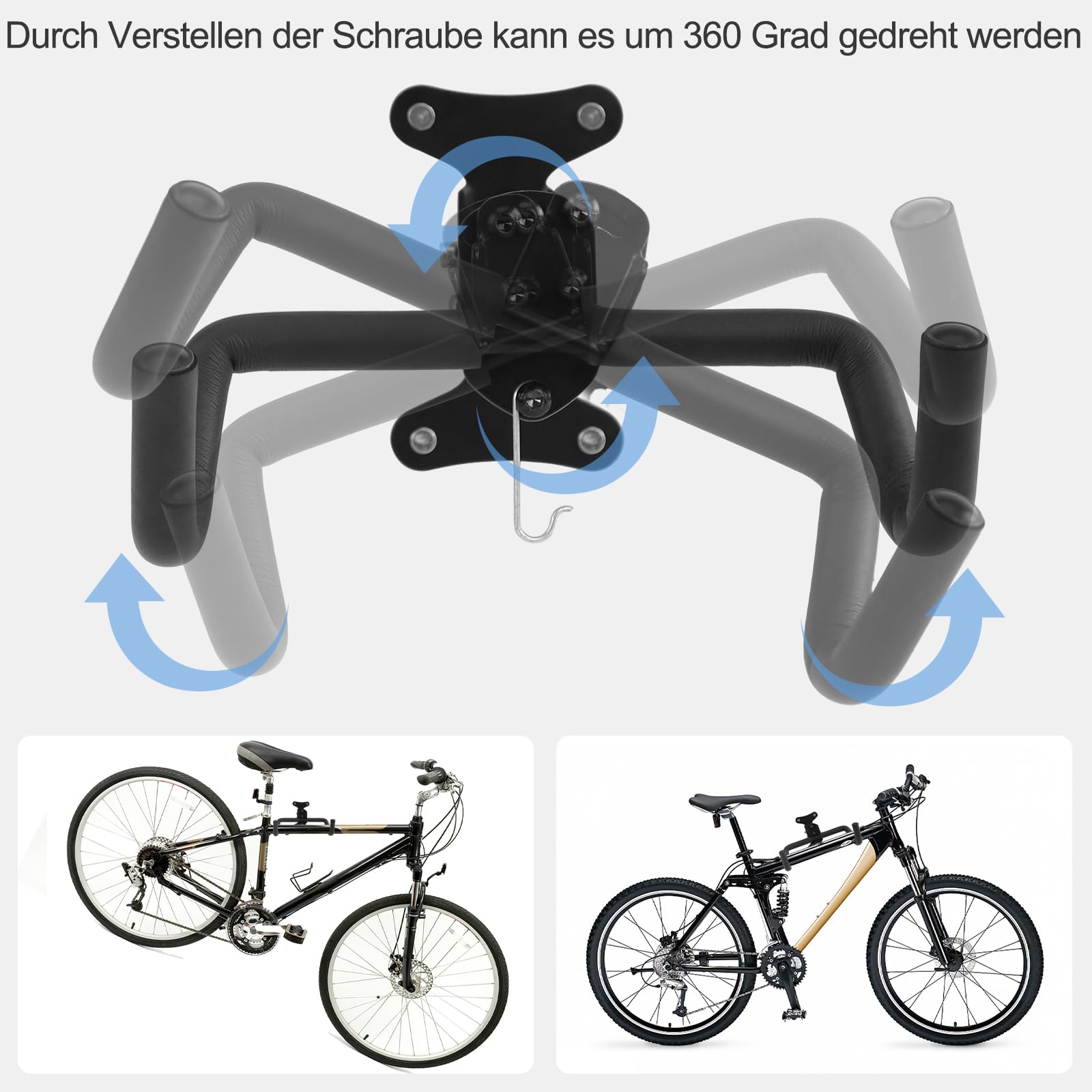 CYFIE Fahrrad Wandhalterung 25kg Tragfähigkeit, für Garage Keller Wohnung