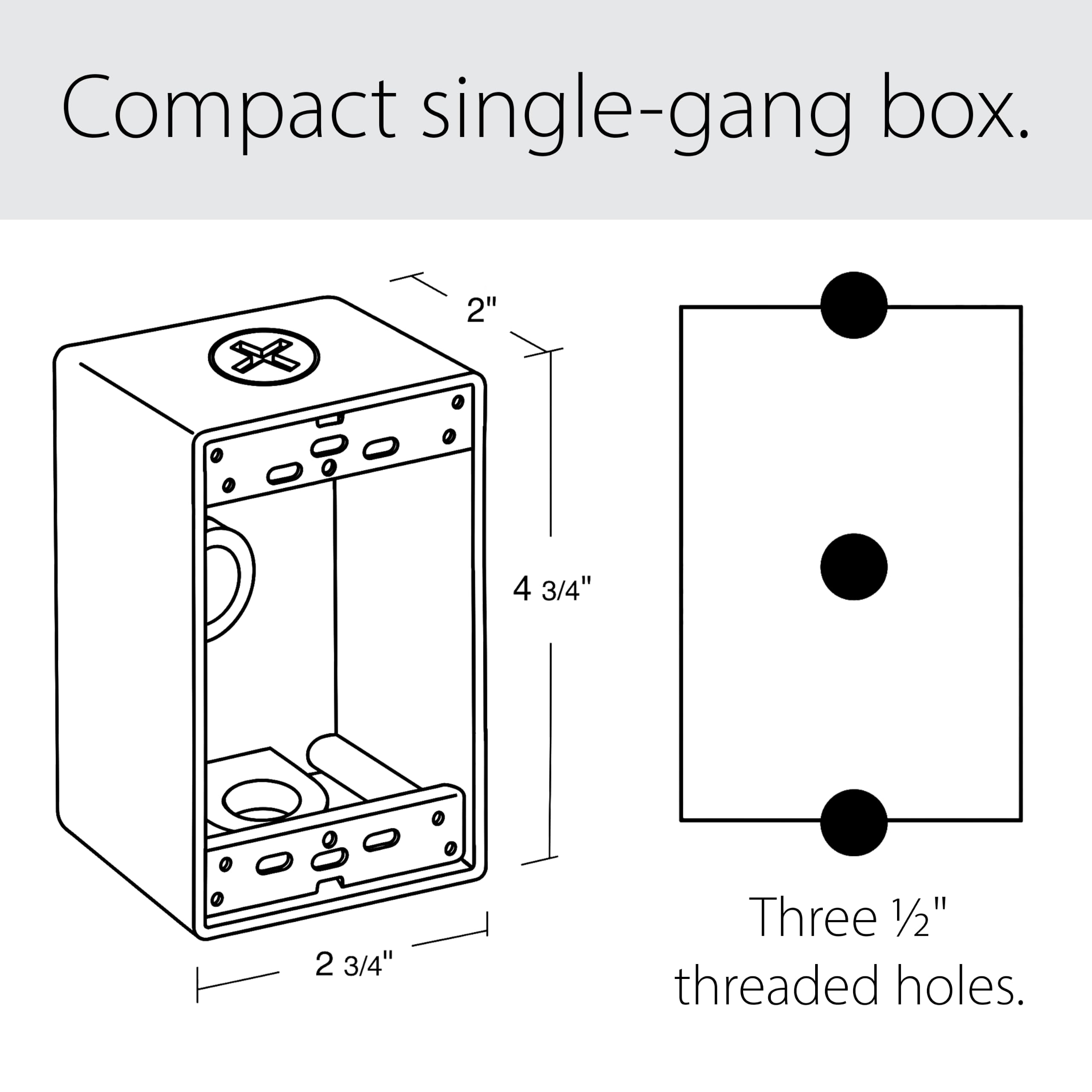 RAB B3B Black Weatherproof Outdoor Electrical Box -8