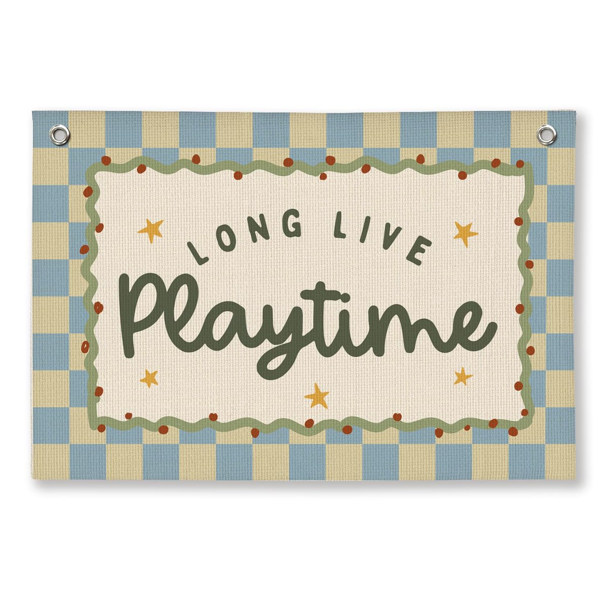 Playroom Wall Decor, Toddler Playroom Decor Hanging Linen Banner,Play Room Wall Decor for Nursery, 20x30 Inch