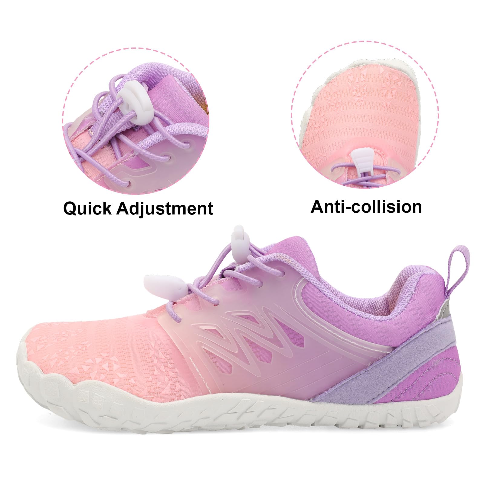 L-RUN Zapatos de agua para niños y niñas, zapatos de senderismo acuáticos para interiores y exteriores, de secado rápido, zapatos deportivos