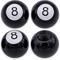 Vista 11 de 4 tapas de vástago de válvula de neumático estilo piscina 8 bolas, cubiertas universales de núcleo de cobre a prueba de polvo para automóviles, SUV
