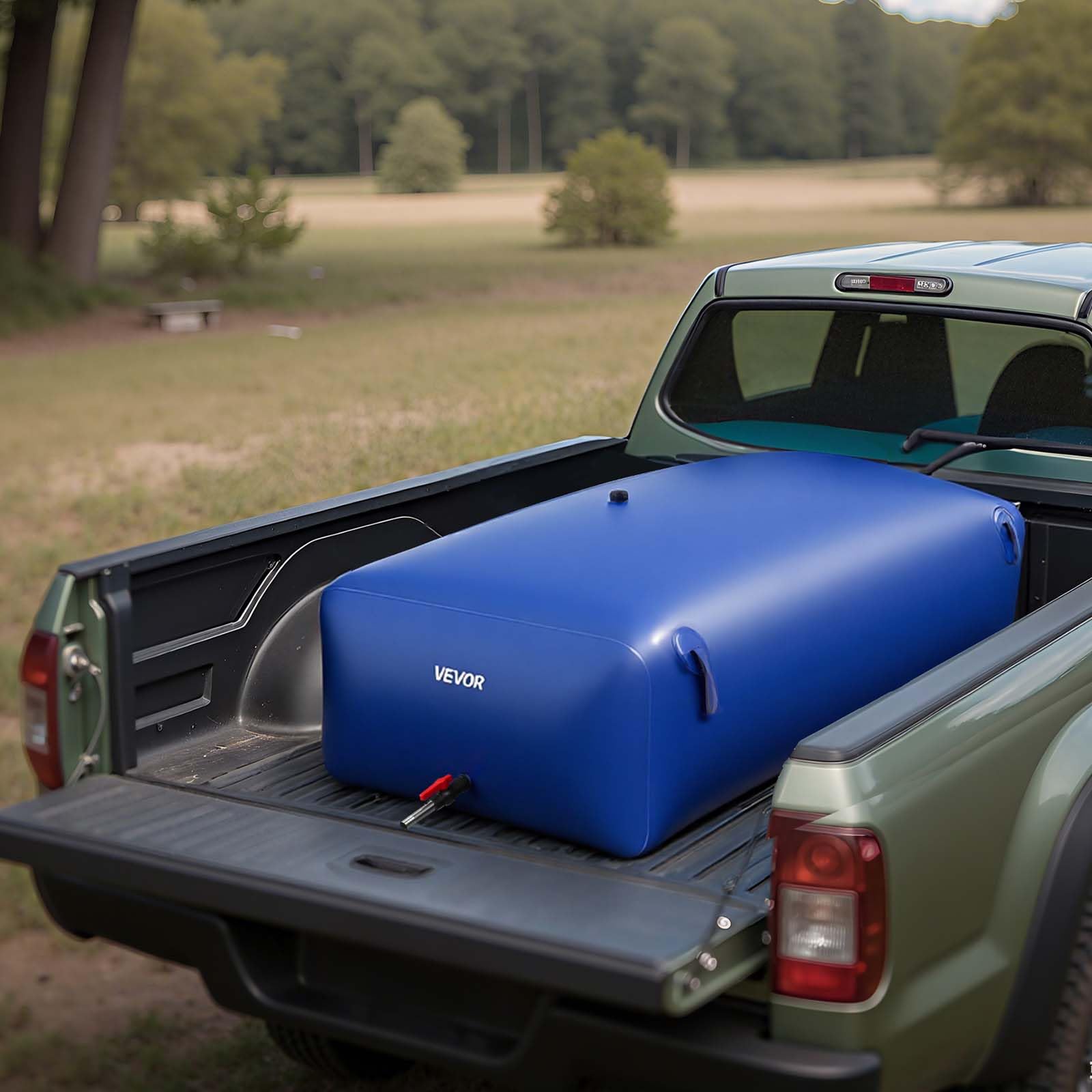 VEVOR ​Vejiga del Almacenamiento de Agua con Válvula, Bolsa de Agua Portátil y Plegable, Resistente a Fugas, para Autocaravanas, Camiones, Uso en Exteriores (Azul, 1000L)