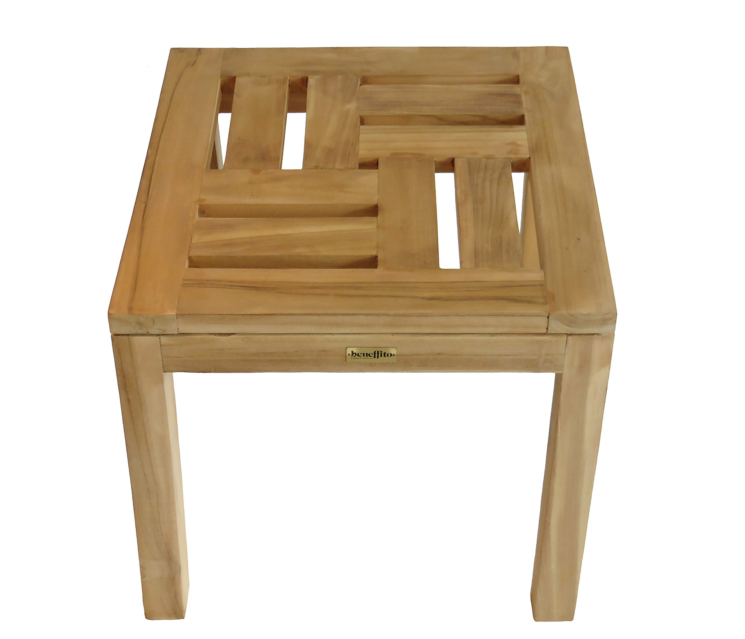 SALENTO - Table basse carrée d'extérieur en Teck d'Indonésie 45x45 cm