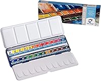 Vista 2 de Van Gogh - Juego de pintura para acuarela, lata de metal, 24 mitades