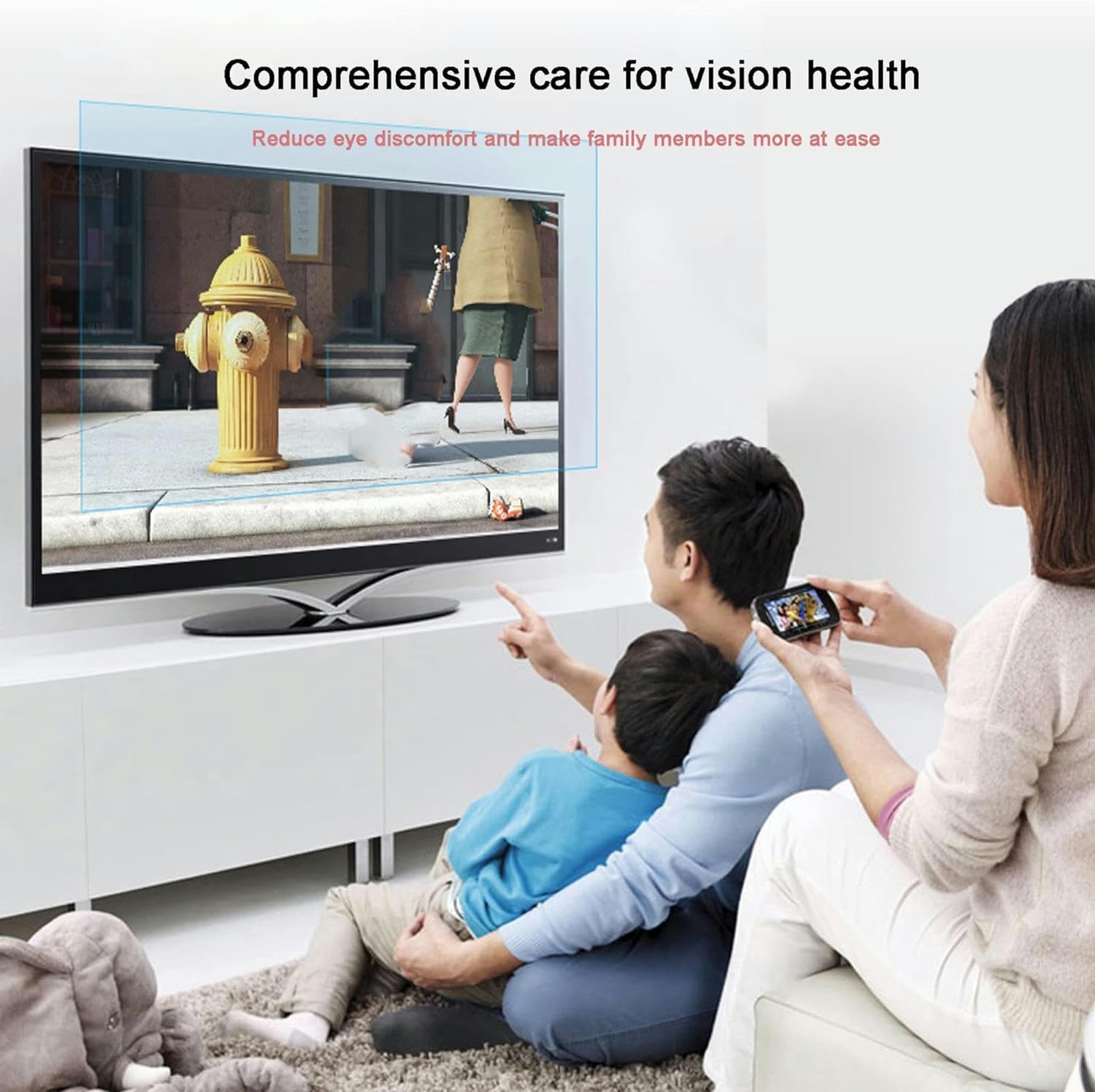 Entspiegelte Displayschutzfolie Für 43-Zoll-Fernseher, Blaulichtfilter Zur Entlastung Der Augen, Matte LCD-Oberfläche, Entspiegelt, Reflexionsarm Und Uv-Beständig